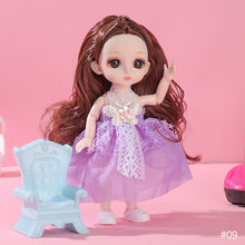 Load image into Gallery viewer, 17cm Princess BJD Doll with Clothes and Shoes Movable 13 Joints Change Clothes Cute Sweet Face Girl Gift Child Toys