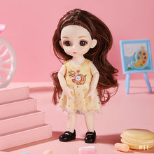 Load image into Gallery viewer, 17cm Princess BJD Doll with Clothes and Shoes Movable 13 Joints Change Clothes Cute Sweet Face Girl Gift Child Toys
