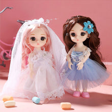 Load image into Gallery viewer, 17cm Princess BJD Doll with Clothes and Shoes Movable 13 Joints Change Clothes Cute Face Bunny Ears Clothes Suit Girl Gift Child Toys