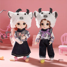 Load image into Gallery viewer, 17cm Princess BJD Doll with Clothes and Shoes Movable 13 Joints Change Clothes Cute Face Bunny Ears Clothes Suit Girl Gift Child Toys