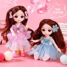 Load image into Gallery viewer, 17cm Princess BJD Doll with Clothes and Shoes Movable 13 Joints Change Clothes Cute Face Bunny Ears Clothes Suit Girl Gift Child Toys
