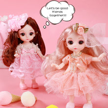 Load image into Gallery viewer, 17cm Princess BJD Doll with Clothes and Shoes Movable 13 Joints Change Clothes Cute Face Bunny Ears Clothes Suit Girl Gift Child Toys