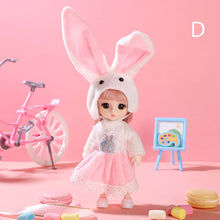 Load image into Gallery viewer, 17cm Princess BJD Doll with Clothes and Shoes Movable 13 Joints Change Clothes Cute Face Bunny Ears Clothes Suit Girl Gift Child Toys
