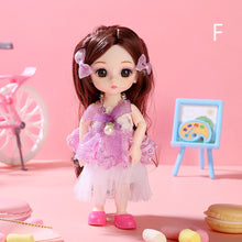 Load image into Gallery viewer, 17cm Princess BJD Doll with Clothes and Shoes Movable 13 Joints Change Clothes Cute Face Bunny Ears Clothes Suit Girl Gift Child Toys