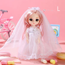 Load image into Gallery viewer, 17cm Princess BJD Doll with Clothes and Shoes Movable 13 Joints Change Clothes Cute Face Bunny Ears Clothes Suit Girl Gift Child Toys