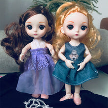 Load image into Gallery viewer, Bjd Doll 17cm 13 Movable Joints Cute Smile Face Shape Beautiful Dress Doll Toy Best Gift for Kids