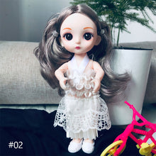 Load image into Gallery viewer, Bjd Doll 17cm 13 Movable Joints Cute Smile Face Shape Beautiful Dress Doll Toy Best Gift for Kids