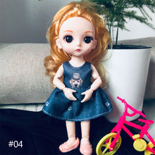 Load image into Gallery viewer, Bjd Doll 17cm 13 Movable Joints Cute Smile Face Shape Beautiful Dress Doll Toy Best Gift for Kids