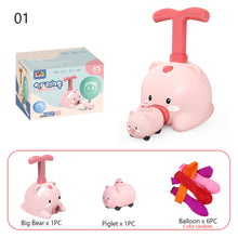 Load image into Gallery viewer, Power Balloon Launch Tower Car Toy Education Inertia Air Power Balloon Car Puzzle Fun Science Experiment Toy for Children Gift