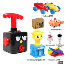 Load image into Gallery viewer, Power Balloon Launch Tower Car Toy Education Inertia Air Power Balloon Car Puzzle Fun Science Experiment Toy for Children Gift