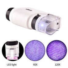 Load image into Gallery viewer, Handheld Microscope Kit Lab 60X-120X Zoom Biological Science Educational Toys with LED Light School For Children STEM Gift