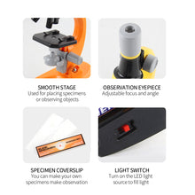 Load image into Gallery viewer, 1200X Zoom Children Microscope Biology Lab LED School Science Experiment Kit Scientific Educational Toys Gifts For Kids Scientist