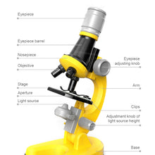 Load image into Gallery viewer, 1200X Zoom Children Microscope Biology Lab LED School Science Experiment Kit Scientific Educational Toys Gifts For Kids Scientist