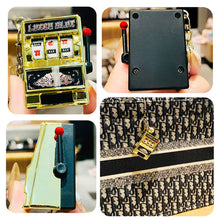 Load image into Gallery viewer, Lucky Jackpot Mini Fruit Slot Machine Fun Birthday Keychain Coin Operated Games Gambling Machine Kids Gift