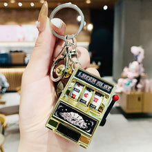 Load image into Gallery viewer, Lucky Jackpot Mini Fruit Slot Machine Fun Birthday Keychain Coin Operated Games Gambling Machine Kids Gift