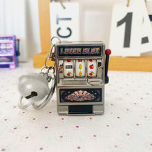 Load image into Gallery viewer, Lucky Jackpot Mini Fruit Slot Machine Fun Birthday Keychain Coin Operated Games Gambling Machine Kids Gift