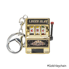 Load image into Gallery viewer, Lucky Jackpot Mini Fruit Slot Machine Fun Birthday Keychain Coin Operated Games Gambling Machine Kids Gift