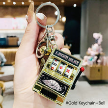 Load image into Gallery viewer, Lucky Jackpot Mini Fruit Slot Machine Fun Birthday Keychain Coin Operated Games Gambling Machine Kids Gift