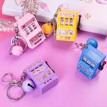 Load image into Gallery viewer, Lucky Jackpot Mini Cartoon Slot Machine Fun Birthday Keychain Coin Operated Games Gambling Machine Kids Gift