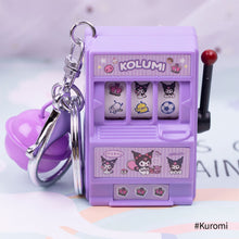 Load image into Gallery viewer, Lucky Jackpot Mini Cartoon Slot Machine Fun Birthday Keychain Coin Operated Games Gambling Machine Kids Gift
