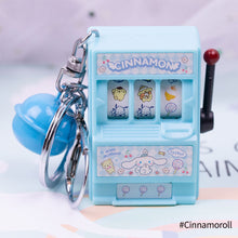 Load image into Gallery viewer, Lucky Jackpot Mini Cartoon Slot Machine Fun Birthday Keychain Coin Operated Games Gambling Machine Kids Gift