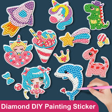 Load image into Gallery viewer, Child Diamond DIY Painting Sticker Set Toys Colorful Cartoon Sticker Handmade Arts Crafts Painting Girls Boys Magical Paste Gift