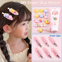 Load image into Gallery viewer, Homemade Cream Glue DIY Hairpin Material Bag Cartoon Cute Hairpin DIY Material Package Crafted Lovely Cream Glue Card Clip Accessories