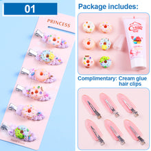 Load image into Gallery viewer, Homemade Cream Glue DIY Hairpin Material Bag Cartoon Cute Hairpin DIY Material Package Crafted Lovely Cream Glue Card Clip Accessories