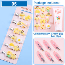 Load image into Gallery viewer, Homemade Cream Glue DIY Hairpin Material Bag Cartoon Cute Hairpin DIY Material Package Crafted Lovely Cream Glue Card Clip Accessories