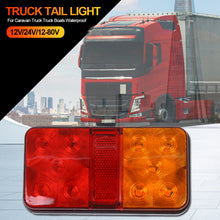 Load image into Gallery viewer, 1PC 12V/24V/12-80V 10LED Car Truck Led Tail Light Warning Tail Lights Lamp For Caravan Truck Truck Boats Waterproof
