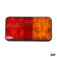 Load image into Gallery viewer, 1PC 12V/24V/12-80V 10LED Car Truck Led Tail Light Warning Tail Lights Lamp For Caravan Truck Truck Boats Waterproof