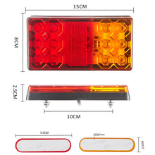 Load image into Gallery viewer, 1Pc 12 LED Car Truck Tail Light Taillight Rear Stop Brake Light Indicator Signal Lamp Boat Trailer Caravan Van Lorry 12V 24V