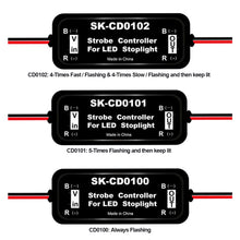 Load image into Gallery viewer, GS-100A Brake Lights Strobe Controller LED Tail Light Controller Box with Fast and Slow Flash Warning Function