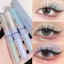 Load image into Gallery viewer, Double Head Blue Flash Eyeshadow Glitter Diamond Eye Shadow Matte Bright Sheet Pearlescent Eyes Makeup Women Comestic
