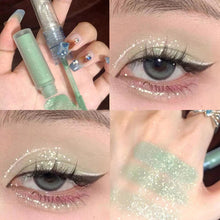 Load image into Gallery viewer, Double Head Blue Flash Eyeshadow Glitter Diamond Eye Shadow Matte Bright Sheet Pearlescent Eyes Makeup Women Comestic