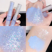 Load image into Gallery viewer, Double Head Blue Flash Eyeshadow Glitter Diamond Eye Shadow Matte Bright Sheet Pearlescent Eyes Makeup Women Comestic