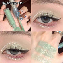Load image into Gallery viewer, Double Head Blue Flash Eyeshadow Glitter Diamond Eye Shadow Matte Bright Sheet Pearlescent Eyes Makeup Women Comestic