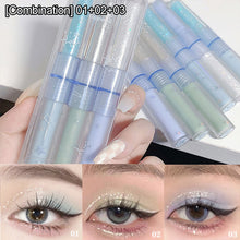 Load image into Gallery viewer, Double Head Blue Flash Eyeshadow Glitter Diamond Eye Shadow Matte Bright Sheet Pearlescent Eyes Makeup Women Comestic