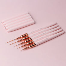 Load image into Gallery viewer, DIY Nail Art Painting Liners Pen Striping Brushes Tool Pink Metal Drawing Detail Painting Blending Liner Nail Brush Pencil