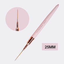 Load image into Gallery viewer, DIY Nail Art Painting Liners Pen Striping Brushes Tool Pink Metal Drawing Detail Painting Blending Liner Nail Brush Pencil