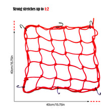 Load image into Gallery viewer, 40*40cm Universal Motorcycle Luggage Net Hooks Net Motorbike Bungee Mesh Helmet Holder Luggage Net Motorcycle Accessories