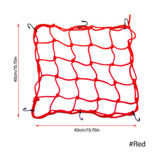Load image into Gallery viewer, 40*40cm Universal Motorcycle Luggage Net Hooks Net Motorbike Bungee Mesh Helmet Holder Luggage Net Motorcycle Accessories