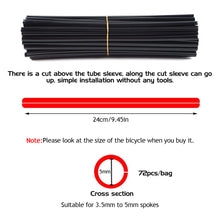 Load image into Gallery viewer, 72Pcs Universal Motorcycle Dirt Bike Wheel Rim Cover Spoke Skins Wrap Tubes Warning Safety Decor Protector for Bicycles Moto