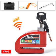 Load image into Gallery viewer, Waterproof Motorcycle Alarm Lock Bike Lock Security Anti-theft Lock Motorbike Disc Brake Lock Reminder Rope Wrench with Bag