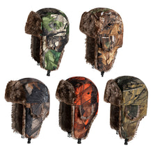 Load image into Gallery viewer, Outdoor Earflap Hat Lei Feng Hat Camouflage Warm Winter Elderly Hat Cap Thick Flaps Ski Hat Unisex Trapper Bomber Cap Earflapp