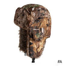 Load image into Gallery viewer, Outdoor Earflap Hat Lei Feng Hat Camouflage Warm Winter Elderly Hat Cap Thick Flaps Ski Hat Unisex Trapper Bomber Cap Earflapp