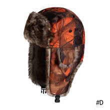 Load image into Gallery viewer, Outdoor Earflap Hat Lei Feng Hat Camouflage Warm Winter Elderly Hat Cap Thick Flaps Ski Hat Unisex Trapper Bomber Cap Earflapp