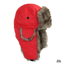 Load image into Gallery viewer, Unisex Winter Russian Hat Trapper Bomber Warm Trooper Ear Flaps Cap Headwear Bonnet Men Women Thick Ski Hat Fluffy Faux Fur Cap