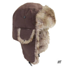 Load image into Gallery viewer, Unisex Winter Russian Hat Trapper Bomber Warm Trooper Ear Flaps Cap Headwear Bonnet Men Women Thick Ski Hat Fluffy Faux Fur Cap