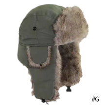 Load image into Gallery viewer, Unisex Winter Russian Hat Trapper Bomber Warm Trooper Ear Flaps Cap Headwear Bonnet Men Women Thick Ski Hat Fluffy Faux Fur Cap